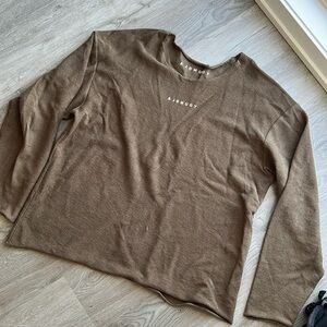 YoungLA - Terry Raw Cut Reversible Long Sleeve - Brown (Size XL)
